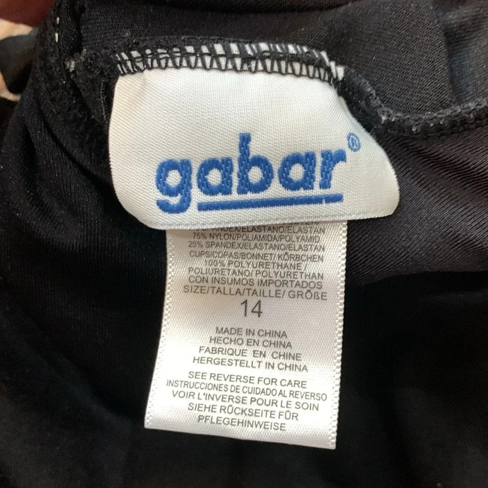 Gabar sz 14 black one piece swim dress